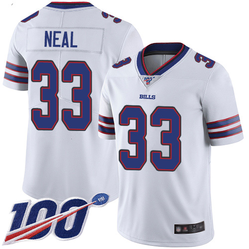 Men Buffalo Bills #33 Siran Neal White Vapor Untouchable Limited Player 100th Season NFL Jersey->buffalo bills->NFL Jersey